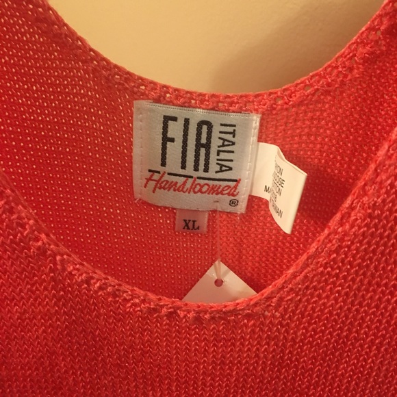 Fia Italia Handloomed tank top & Cardigan, XL, NWT - Picture 8 of 8